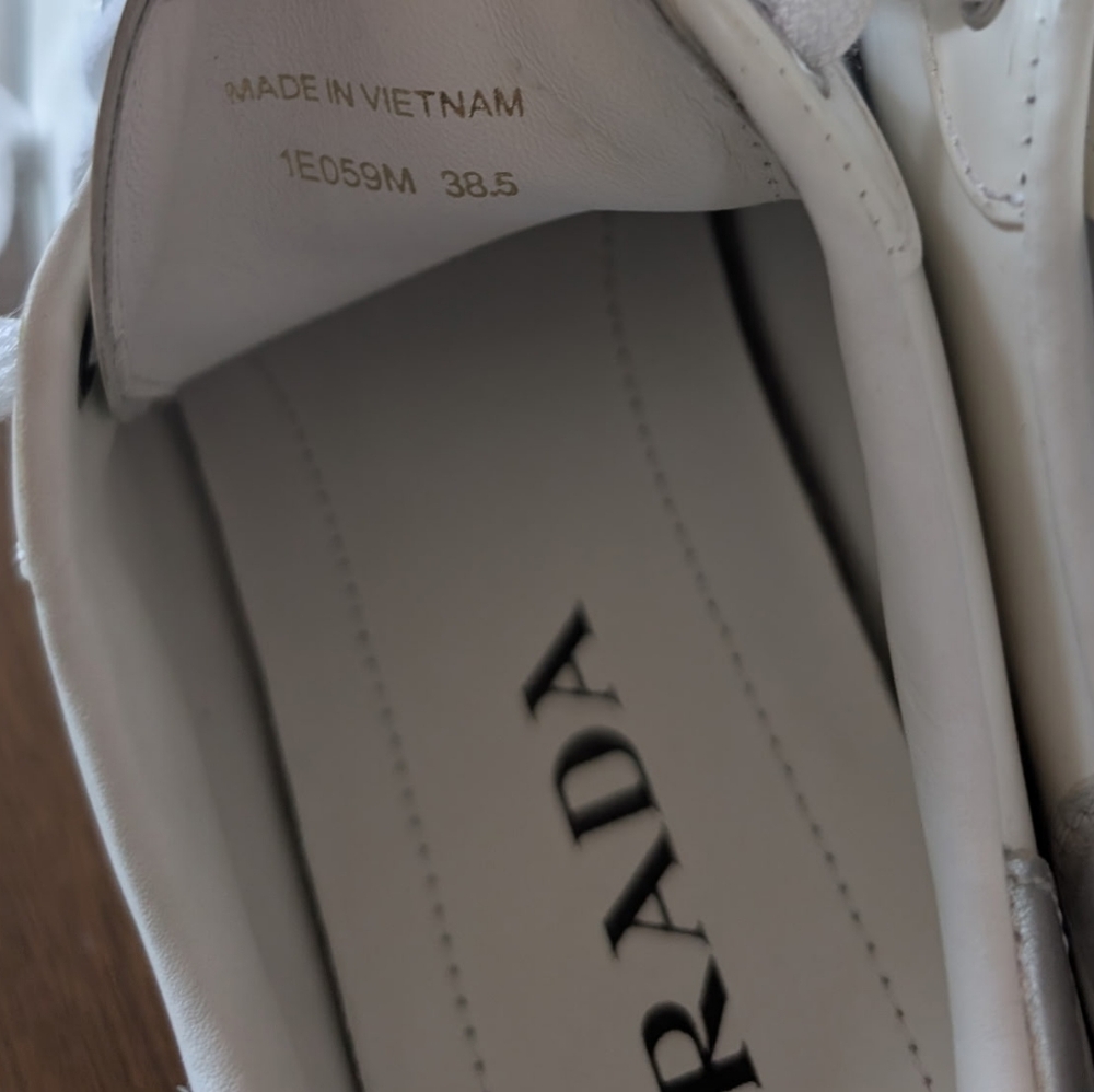 Prada x Stteetwear Women's White Sneakers size 38.5 - Picture 3 of 3